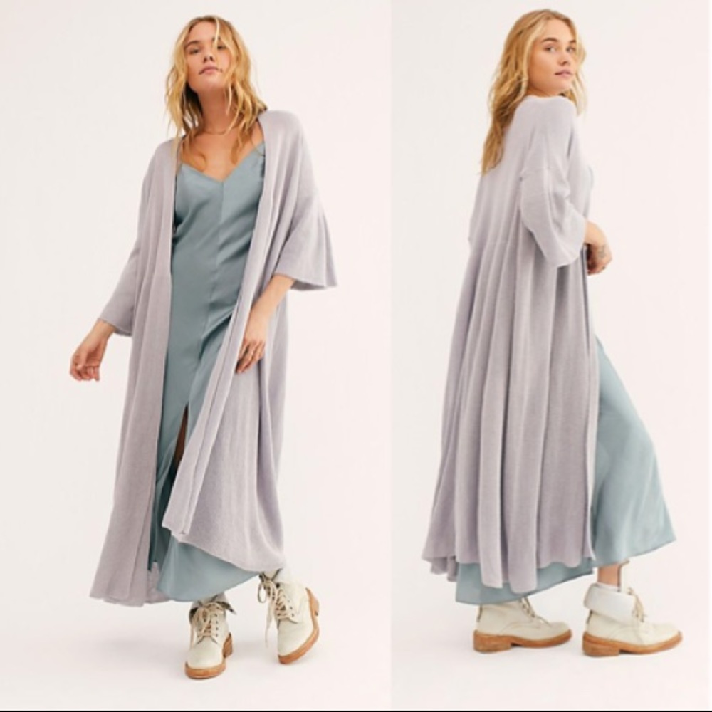 FREE PEOPLE Making Waves Cardigan NWT M Glacier